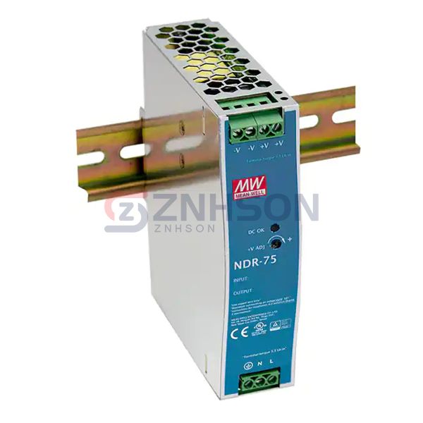 NDR-75-24 AC/DC Converter: Industrial Power Supply by MEAN WELL | 24V 77W DIN Rail
